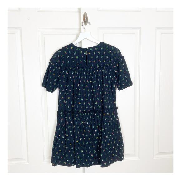 Crewcuts x J. Crew Black Mini Floral Swiss Dot S/S Dress Lined NWT - Picture 5 of 10